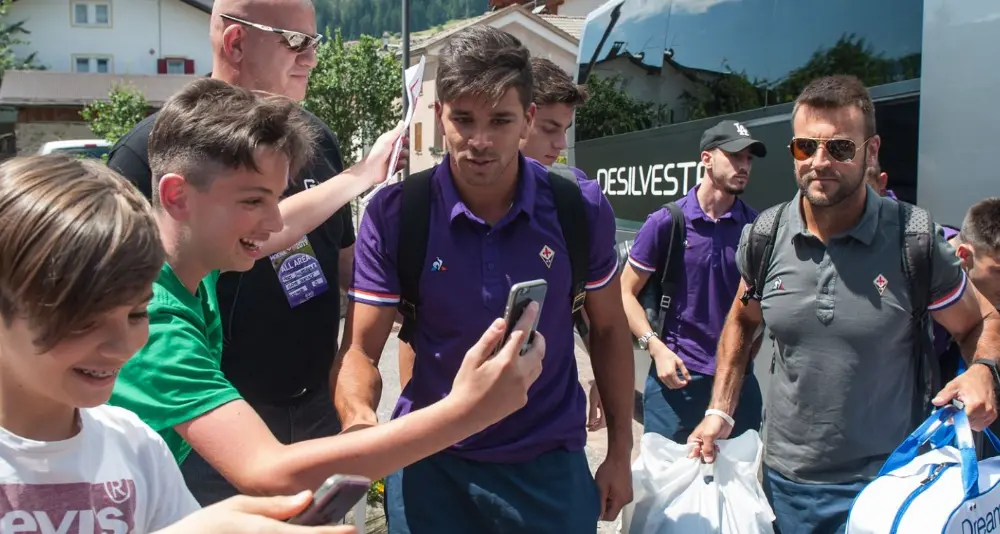 La Fiorentina è arrivata a Moena Tra poco il primo allenamento