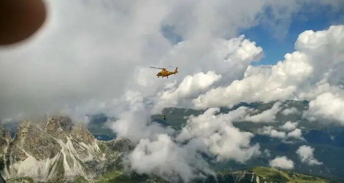 Due alpinisti soccorsi in Primiero sorpresi sul Sass d'Ortiga da un violento temporale