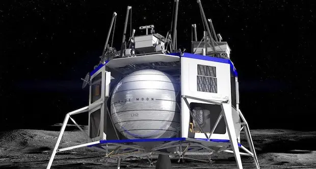 Luna, Jeff Bezos presenta il suo \"lander\" Blue Moon