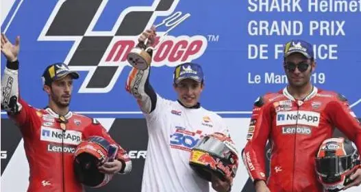 Marquez senza rivali nel Moto GP di Le Mans (ma due italiani sul podio)