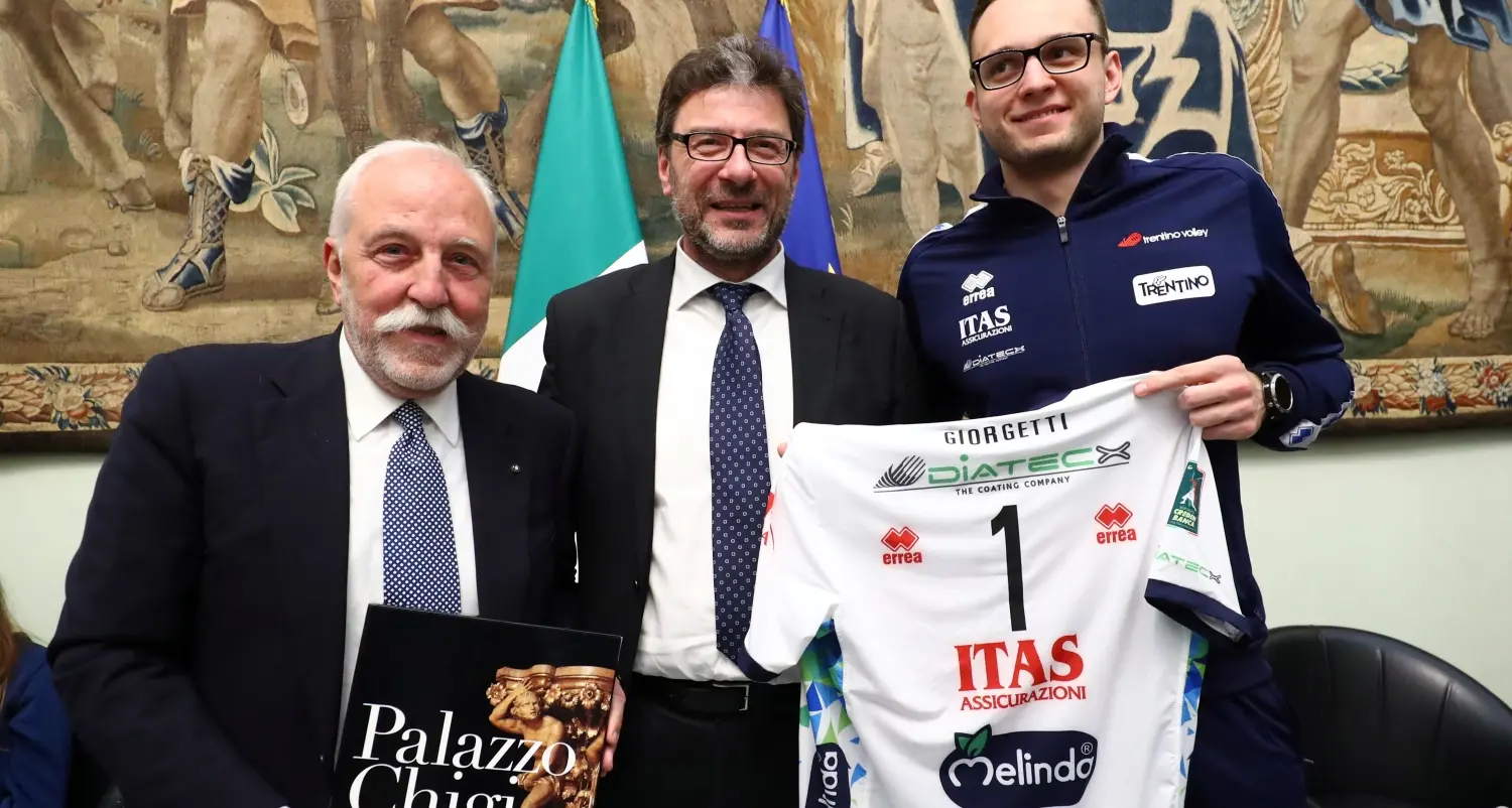 L'Itas Trentino Volley a Roma ricevuta dal Sottosegretario dopo la vittoria della Coppa Cev