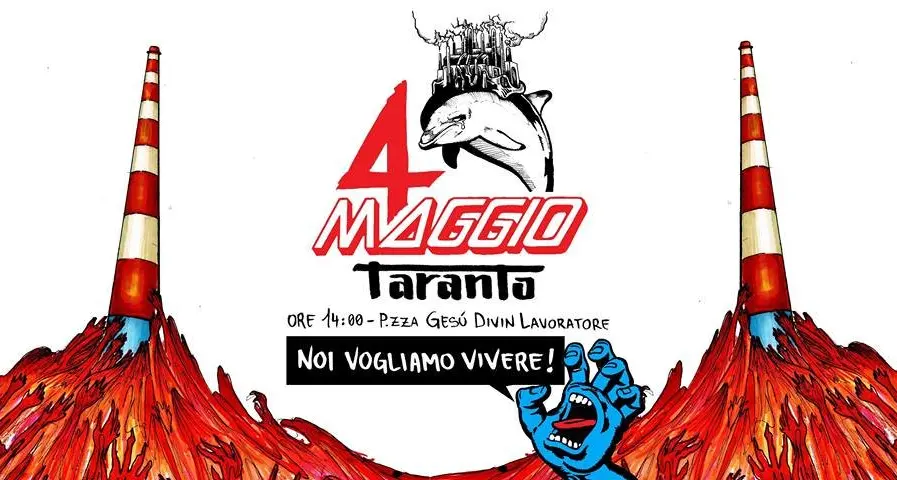 Taranto, «Noi vogliamo vivere» corteo contro l'inquinamento Ilva