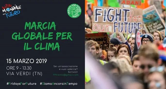 Clima: #FridaysForFuture il 15 marzo a Trento