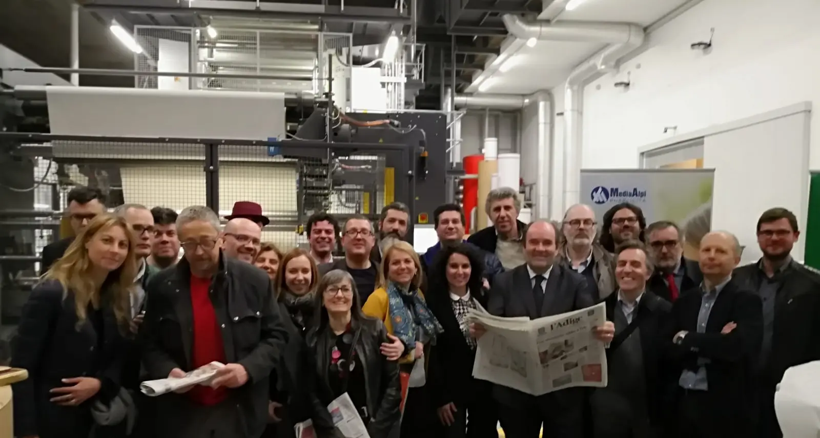 La prima storica stampa dell'Adige sulla rotativa Athesia - Video