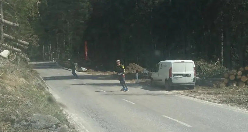 Discesa folle in skate da passo San Pellegrino