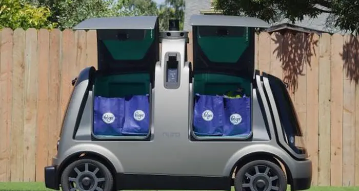 Usa, le drogherie consegnano con eco-furgoni robot