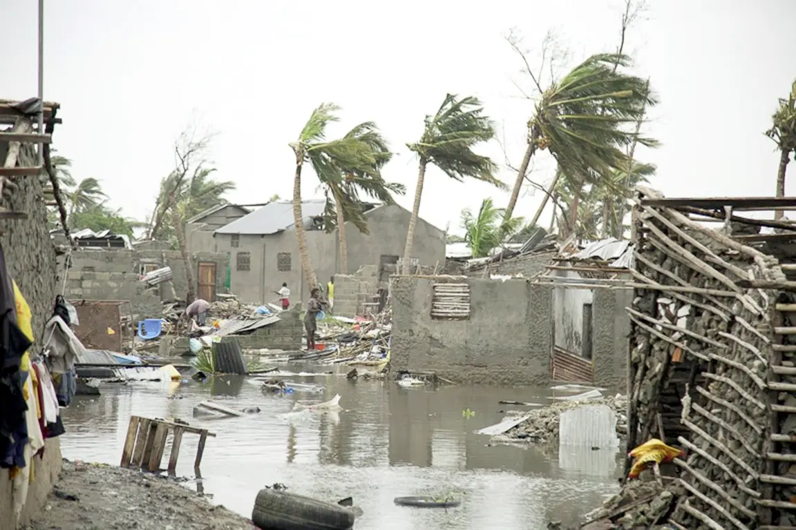 In this photo taken on Friday, March 15, 2019 and provided by the International Red Cross, damage is seen after Tropical Cyclone Idai, in Beira, Mozambique. Mozambique's President Filipe Nyusi says that more than 1,000 may have by killed by Cyclone Idai, which many say is the worst in more than 20 years. Speaking to state Radio Mozambique, Nyusi said Monday, March 18 that although the official death count is currently 84, he believes the toll will be more than 1,000. (Denis Onyodi/IFRC via AP) [CopyrightNotice: IFRC Climate Centre]
