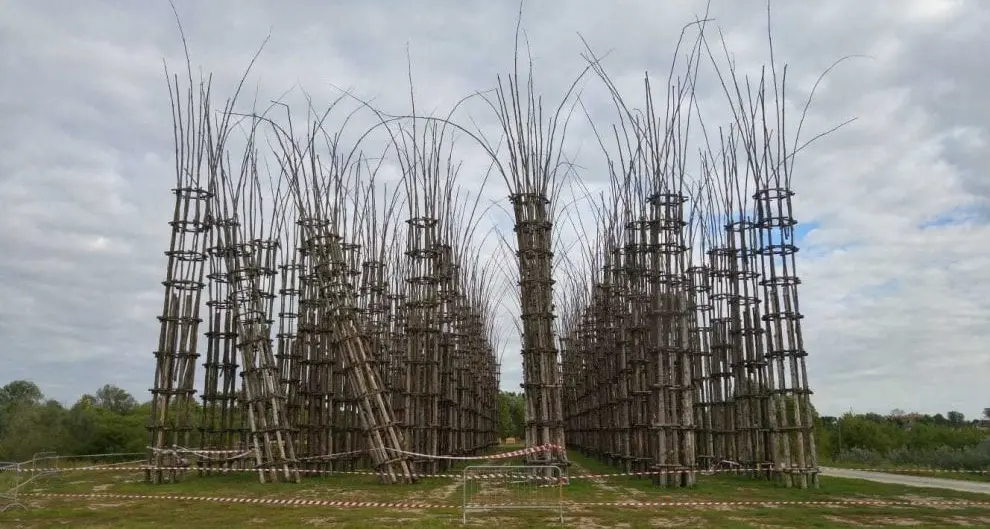 Distrutta dal vento a Lodi la Cattedrale vegetale gemella di Arte Sella