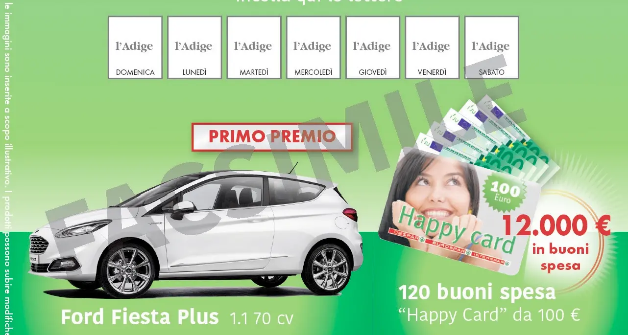 «Leggi l’Adige e vinci» Da oggi il grande concorso