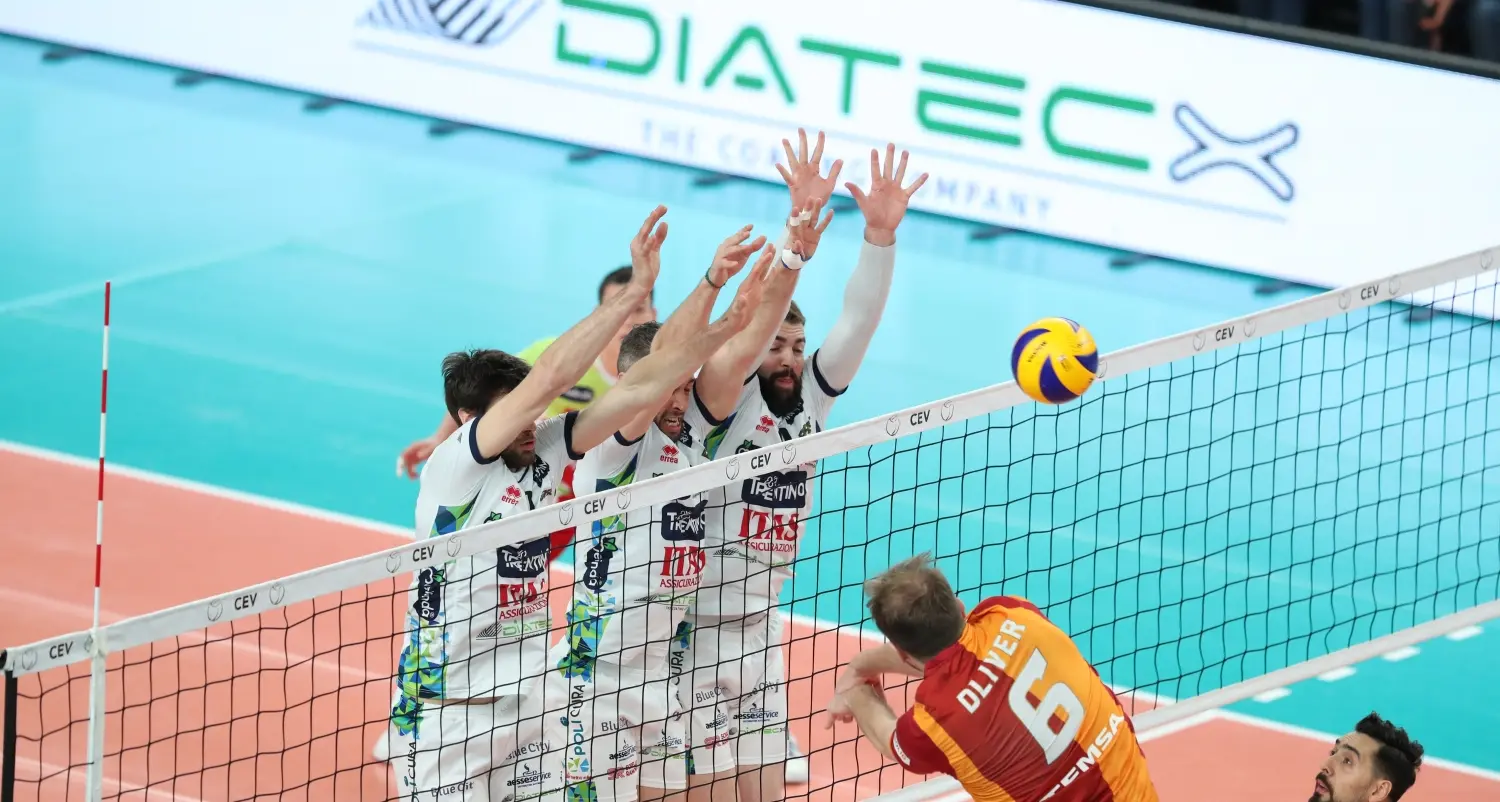 Giannelli scatenato, grande 3-0 Itas, Coppa Cev ipotecata
