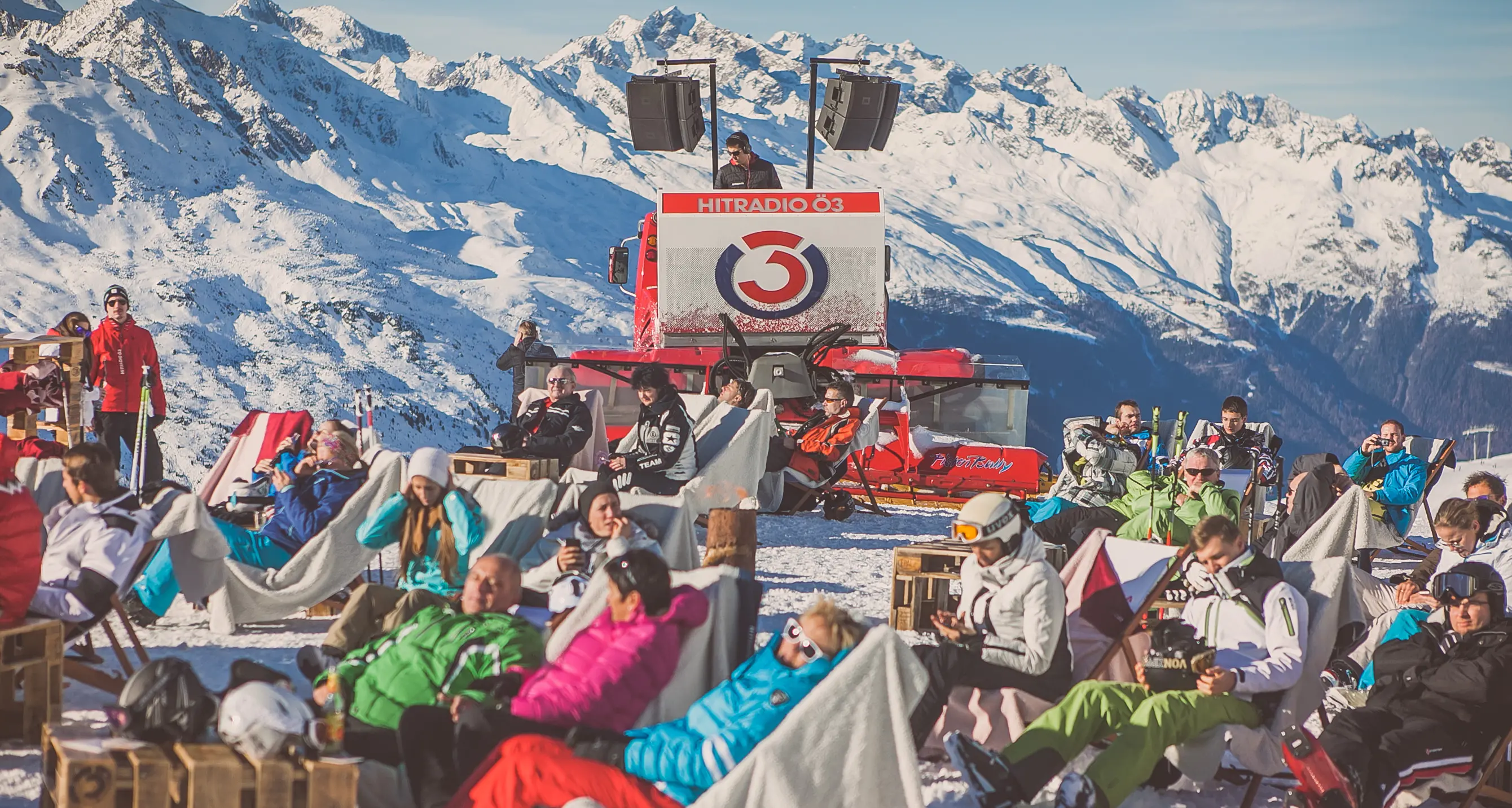Val Senales, il ghiacciaio in musica con con Ö3-Pistenbully