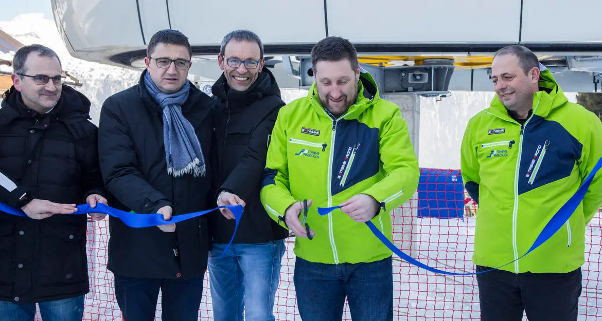Pinzolo, inaugurata la nuova seggiovia Fossadei-Malga Cioca