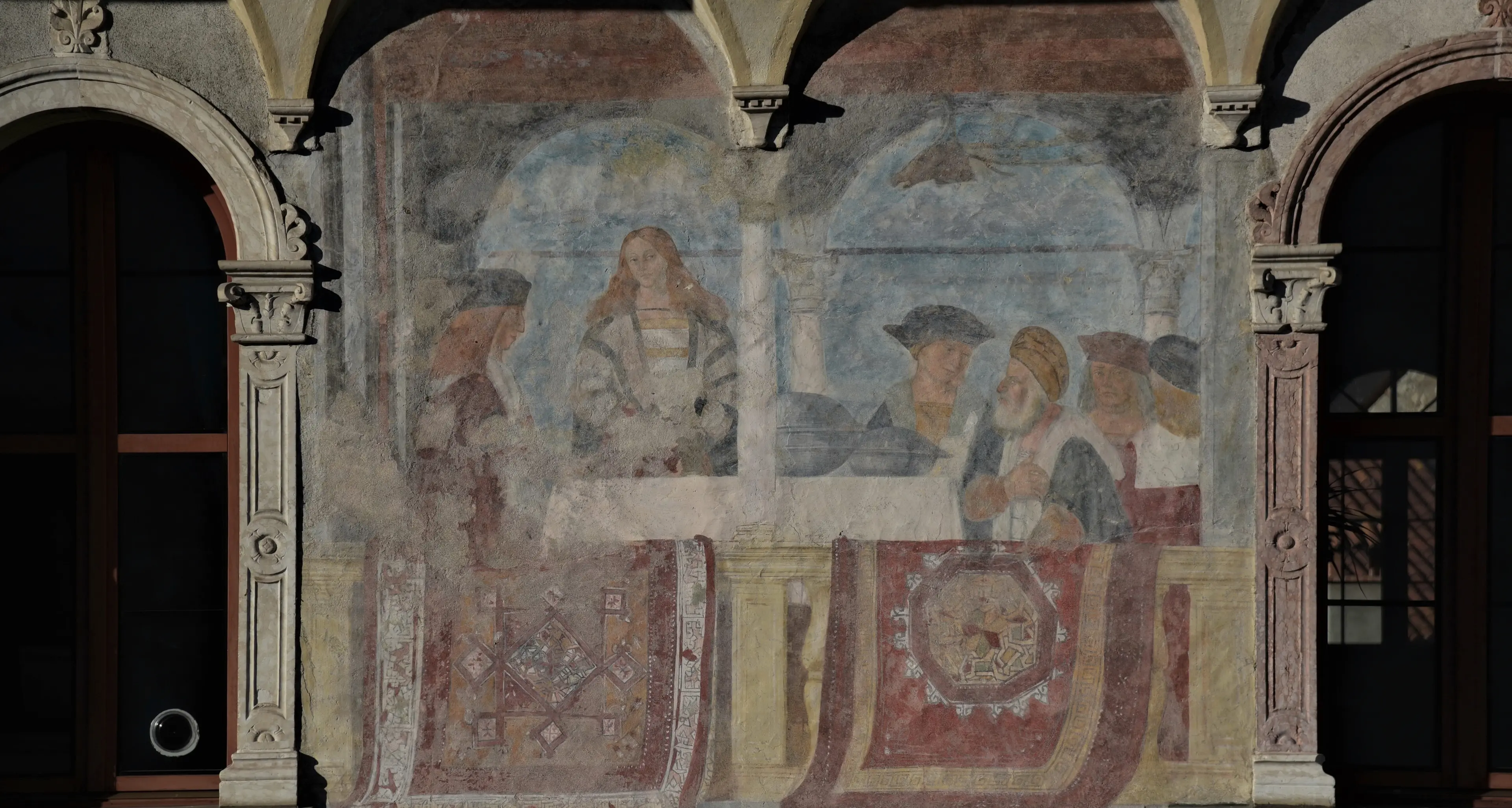 L'affresco di palazzo Geremia come un «fumetto» sulla visita di Maximilian a Trento nel 1501
