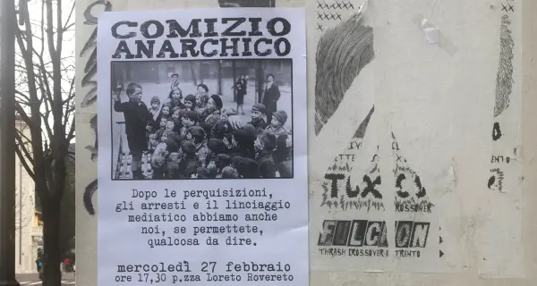 La verità degli anarchici Oggi comizio in piazza
