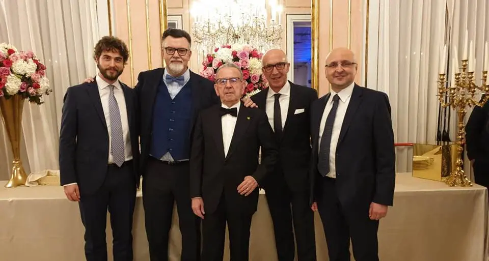 Il vertice di Aquila Basket alla festa del cavalier Podini