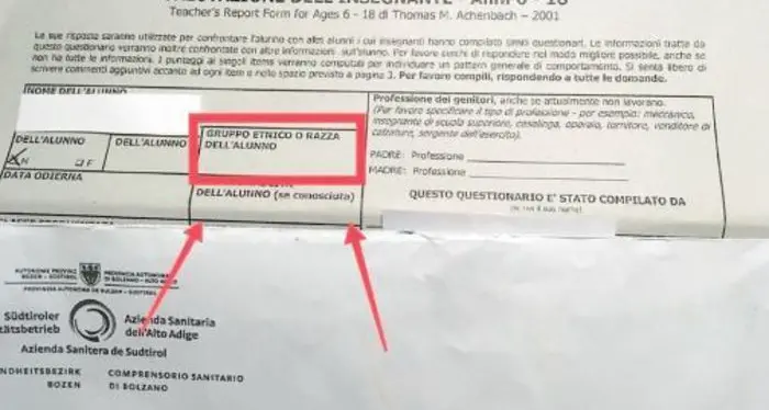 Test a scuola, l'Azienda sanitaria di Bolzano chiede la razza