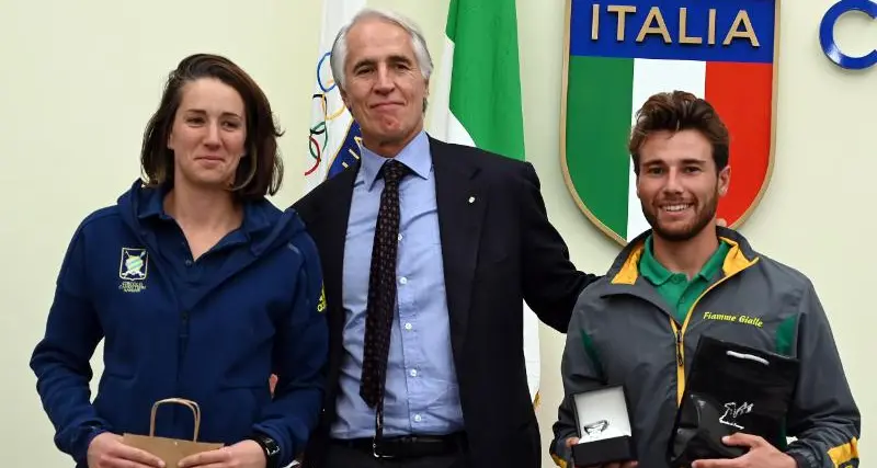 La Fiamme Gialle hanno premiato Ruggero Tita e Matteo Guadagnini