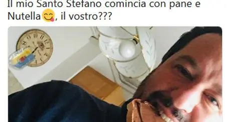 Salvini posta la sua colazione, scoppia la polemica sui social