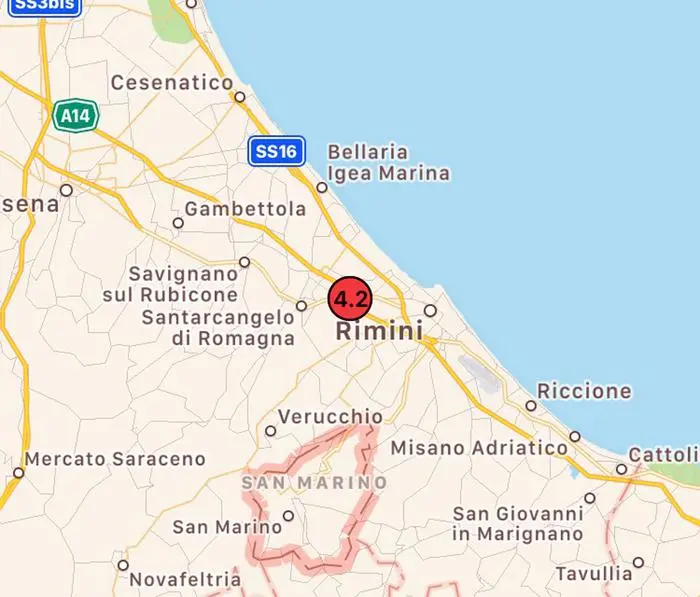 Terremoto Rimini