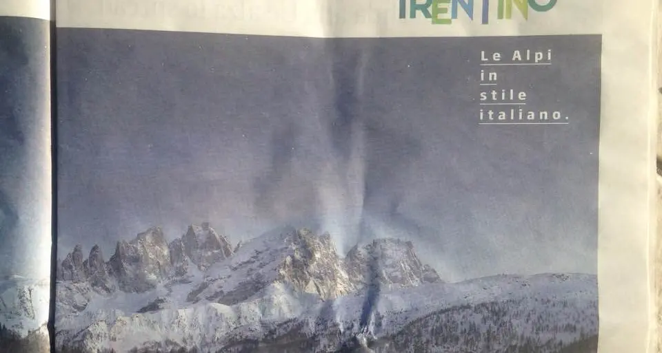 Pubblicità trentina, ma montagne bellunesi