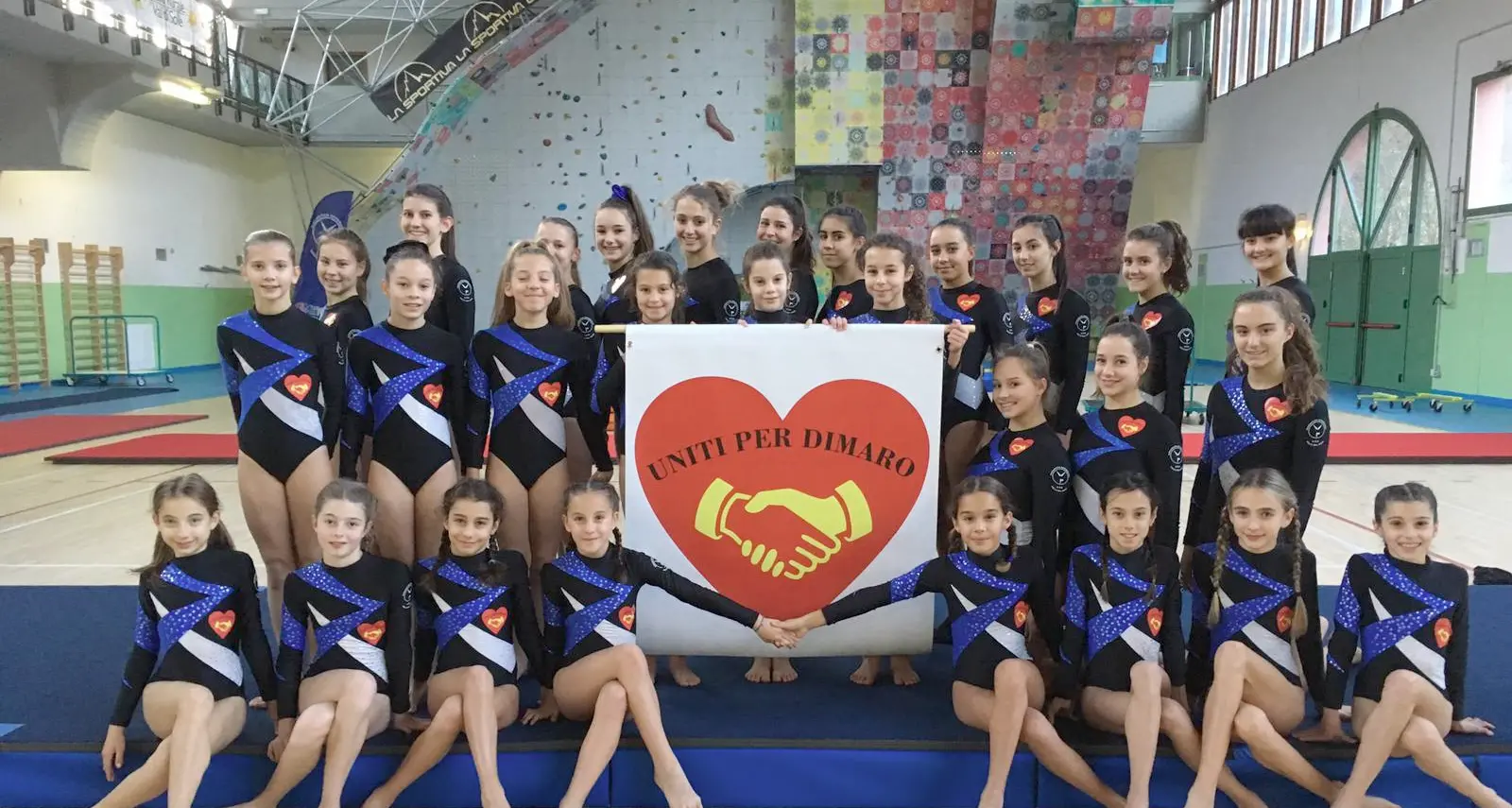 Acrobatica Valle del Noce in gara con il cuore di \"Uniti per Dimaro\"