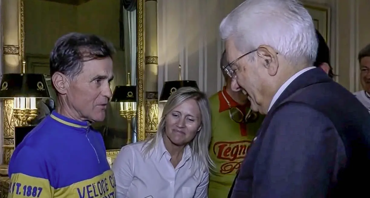 Anche Dario Pegoretti in bici da Torino fino al Quirinale