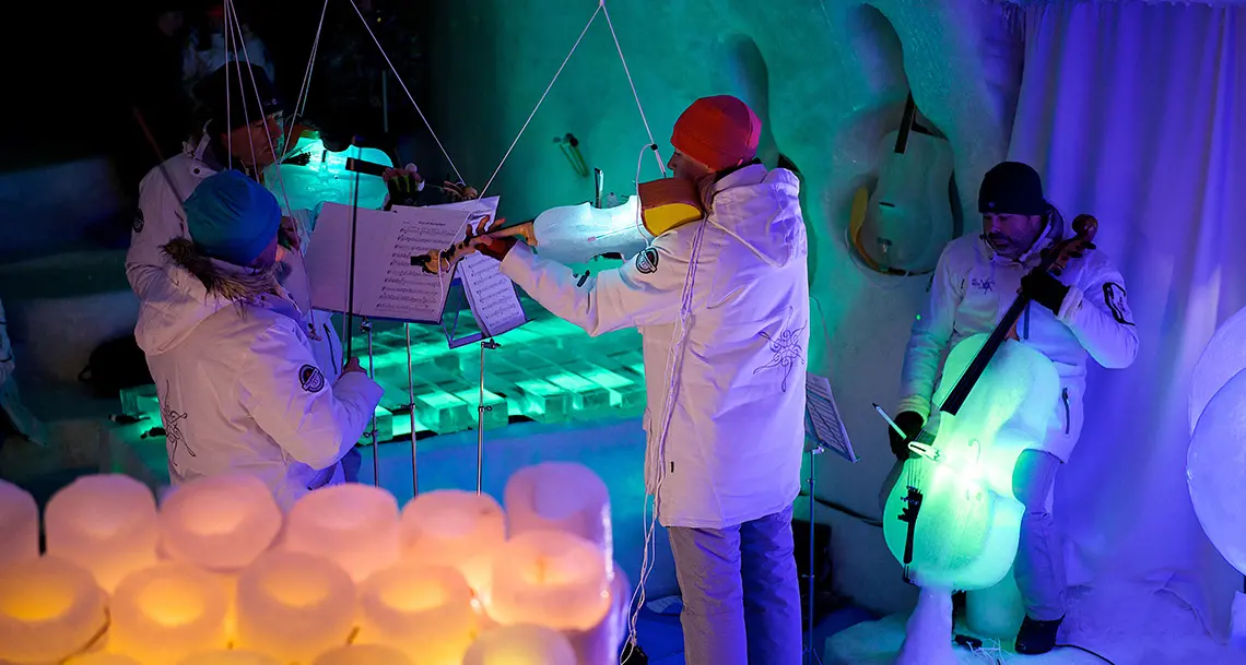 Iniziati in Presena i lavori per l'Ice Dome un teatro di ghiaccio da 200 posti