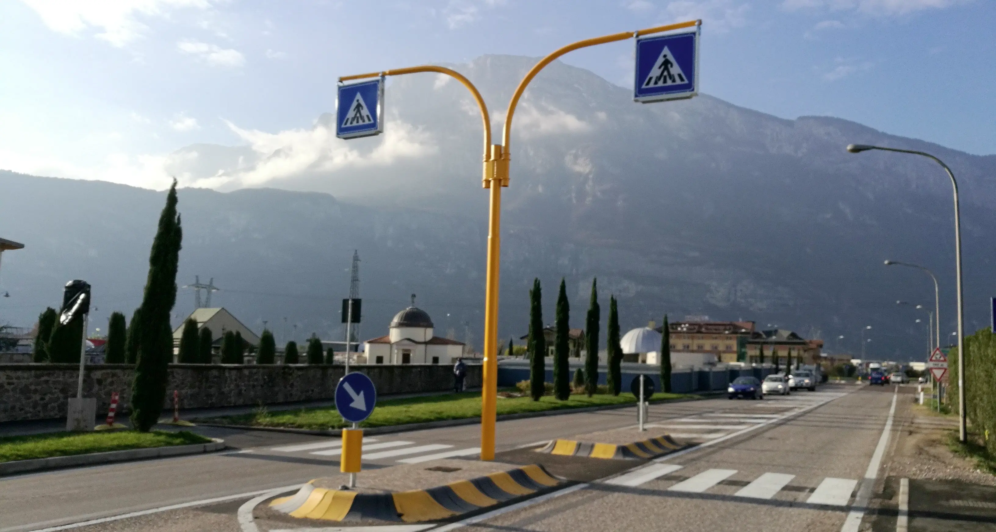 Lavis, completati sulla statale del Brennero i due attraversamenti-isole pedonali
