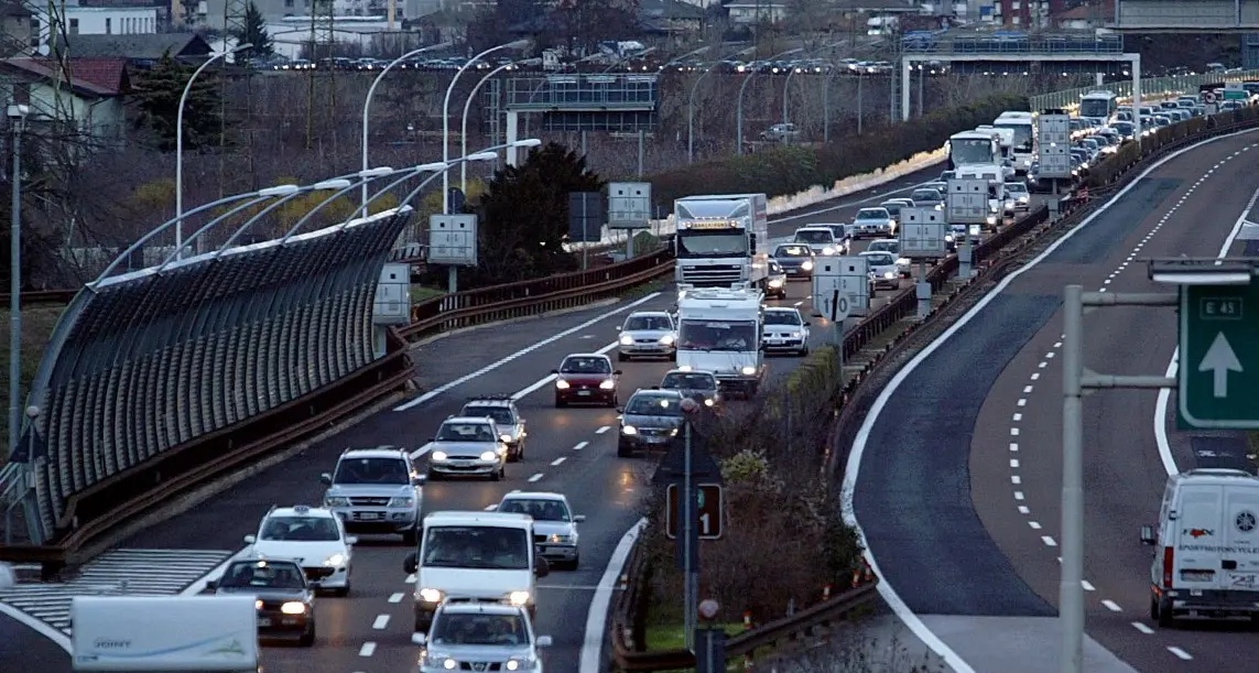 Traffico intenso in Autobrennero, Val di Fiemme e Val di Non