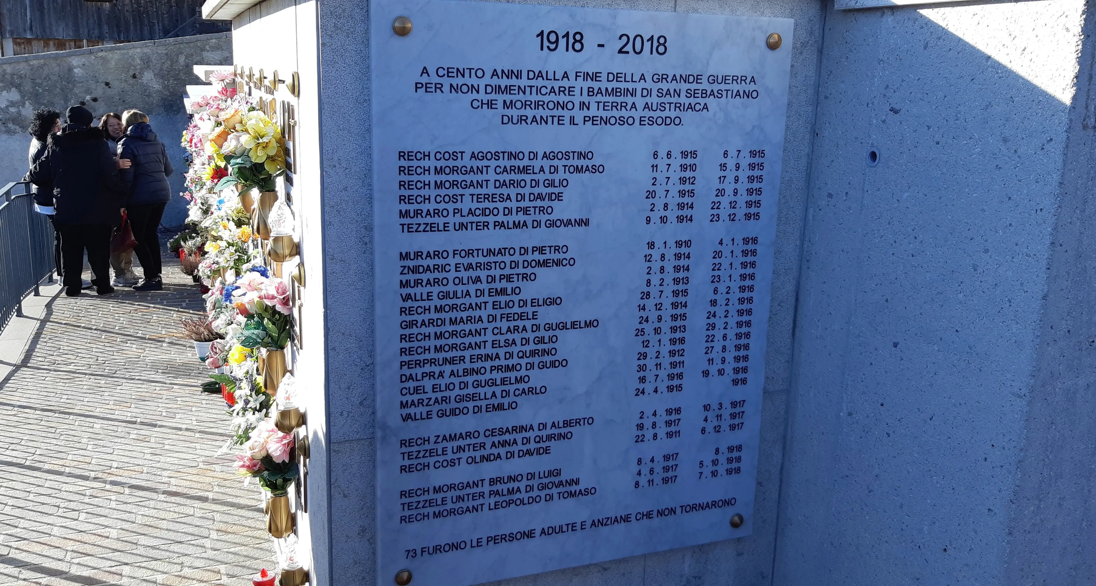 La lapide dei bambini morti profughi