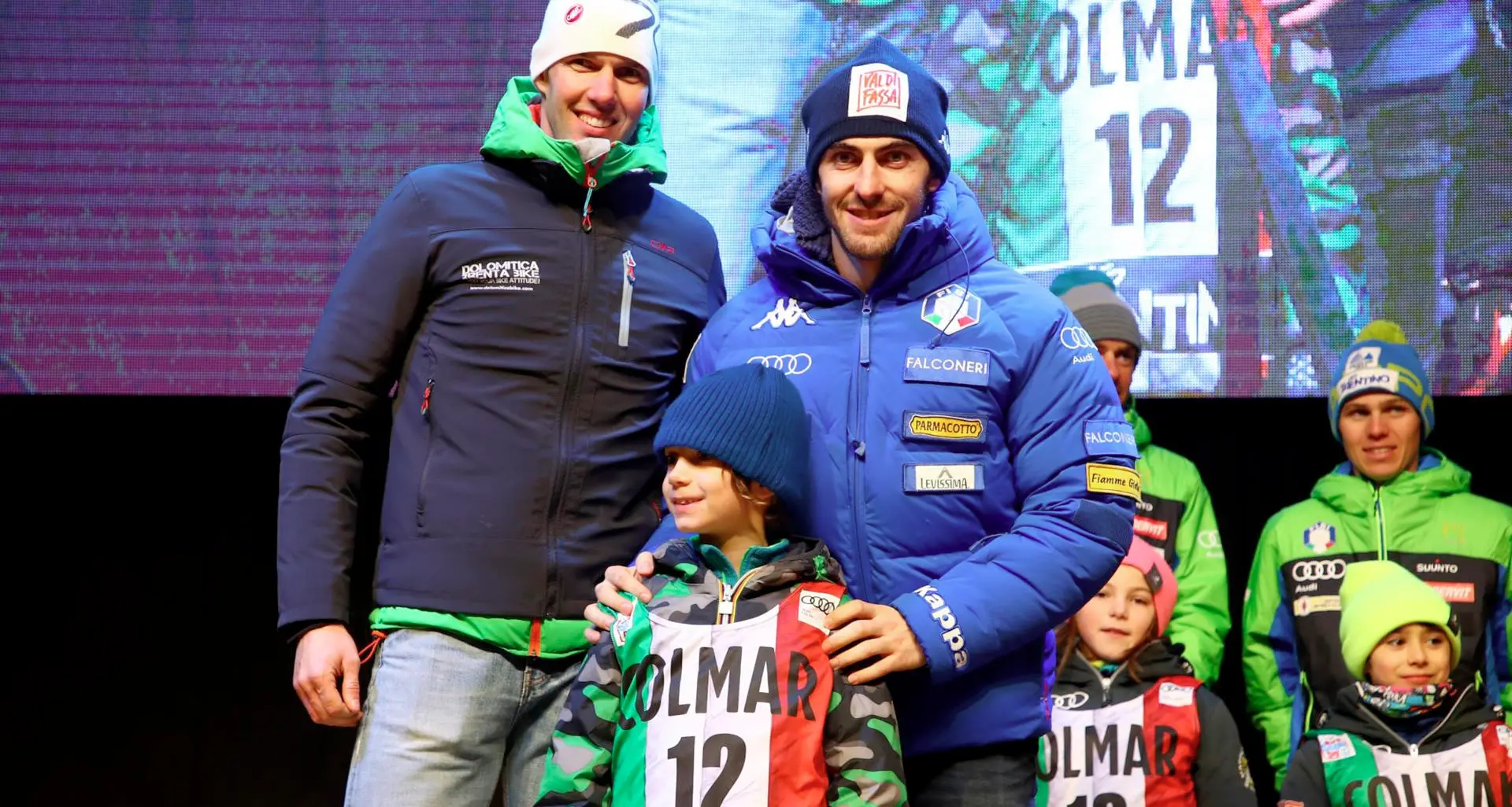 Oggi la 3Tre sul canalone di Madonna di Campiglio Il fassano Stefano Gross attende la spinta del pubblico