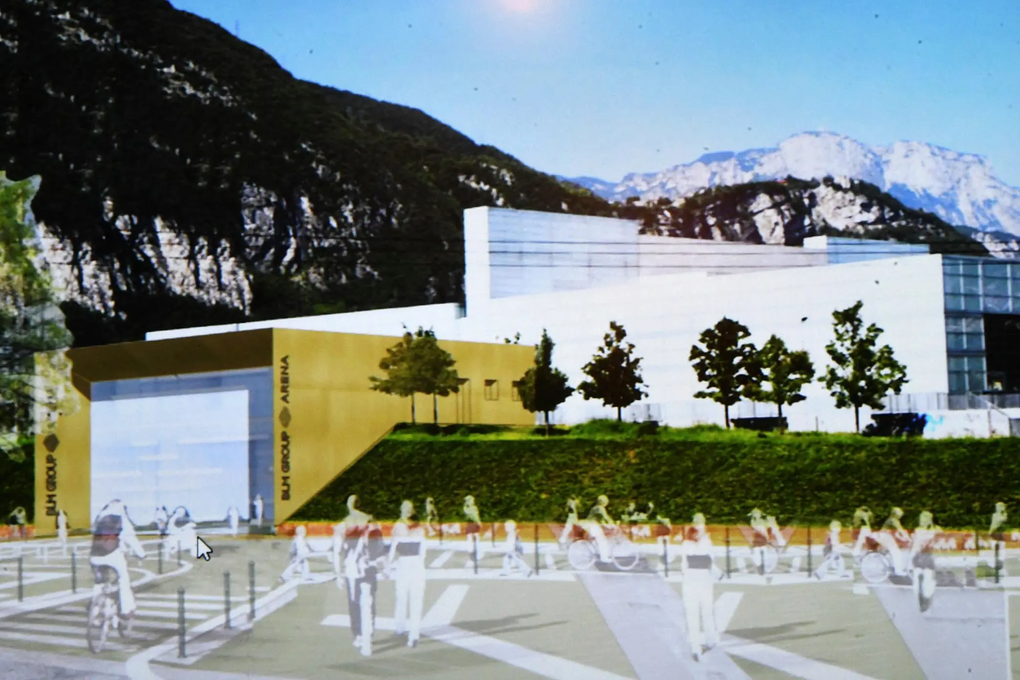 PRESENTAZIONE DEI LAVORI DI AMPLIAMENTO AL PALAZZETTO BLM GROUP DI VIA FERSINA TRENTO 27 NOVEMBRE 2018 FOTO PAOLO PEDROTTI