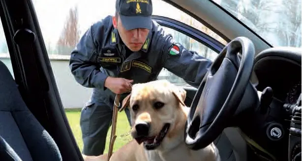 Il cane Apiol trova la coca Arrestati due corrieri In auto un chilo di droga