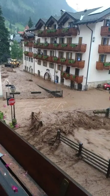 Alluvione in val di Fassa, danni per 5 milioni di euro