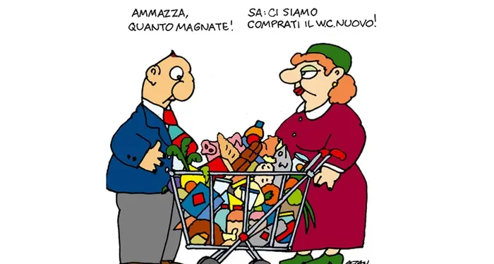 Cibo: spreco in formato vignetta, le tavole di Altan al Food Award