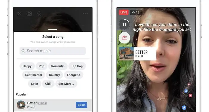 Facebook, sulle Storie arriva la musica