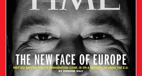 Salvini in copertina su Time, «il nuovo volto d'Europa»