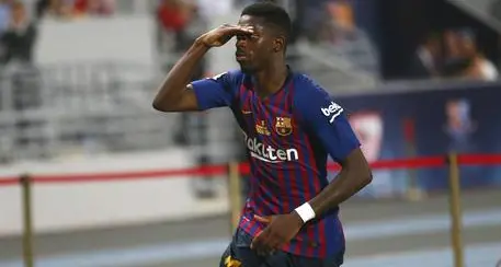 Piquè e Dembelè, il Barcellona vince la Supercoppa
