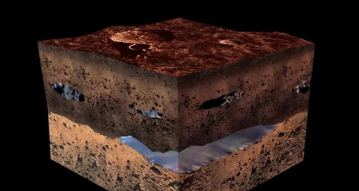 Scoperto su Marte un lago sotterraneo di acqua salata
