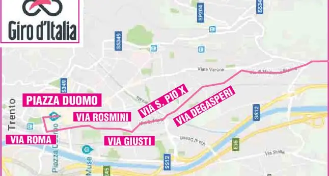 Martedì il Giro d'Italia rivoluziona la viabilità Stop da via Degasperi a piazza Duomo