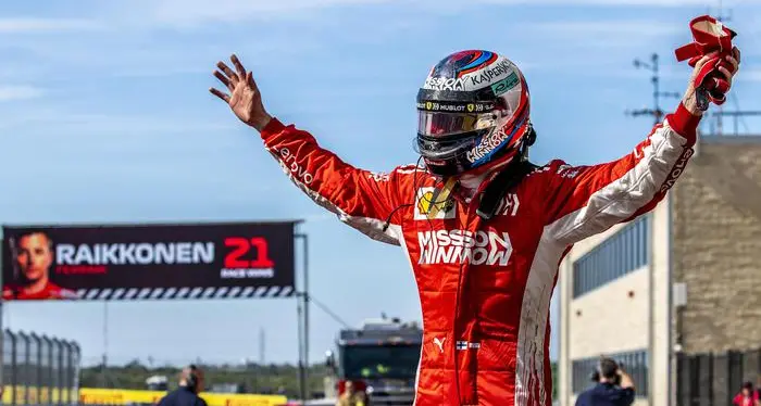 in Usa vince Raikkonen, Hamilton 3/o rinvia la festa