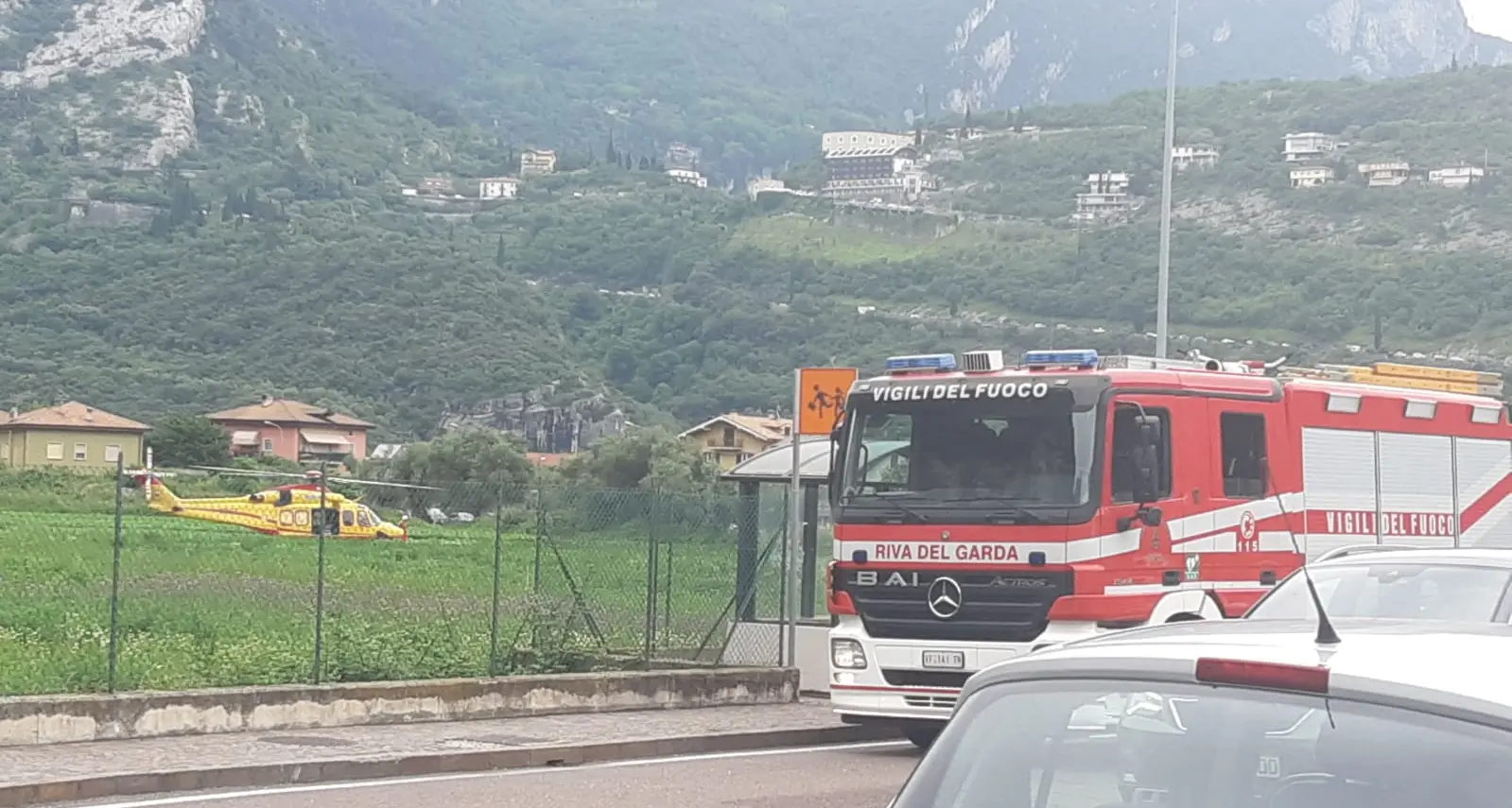 Scontro auto-moto a Linfano Traffico paralizzato