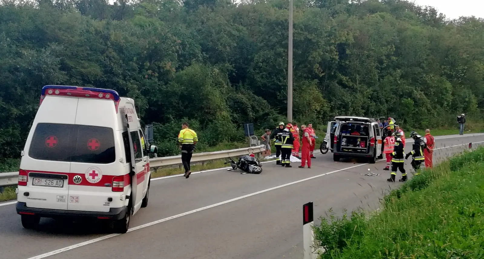 Scontro sul Mossano Sp90 bloccata per i soccorsi