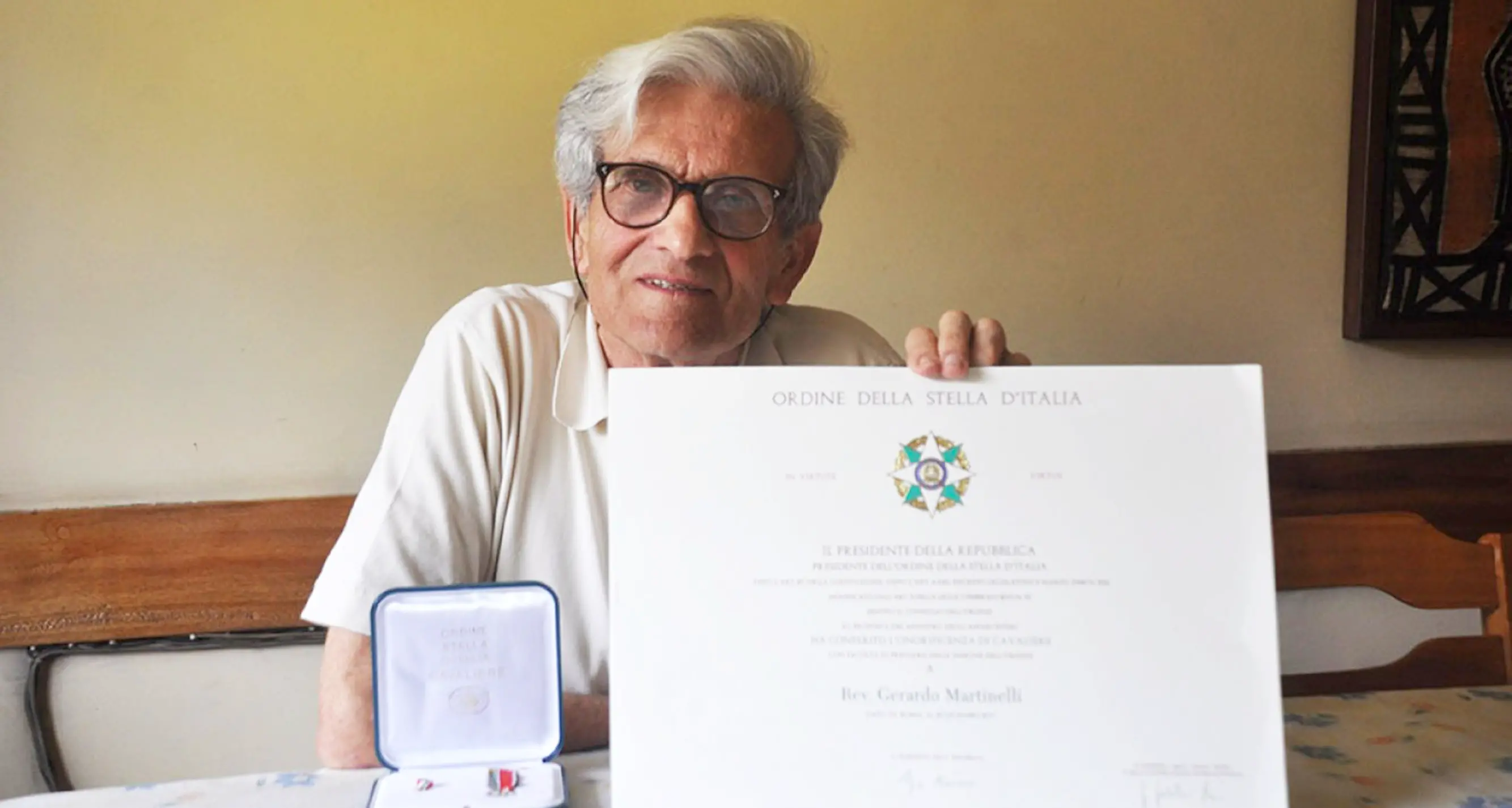 Padre Gerardo Martinelli è \"Cavaliere\"