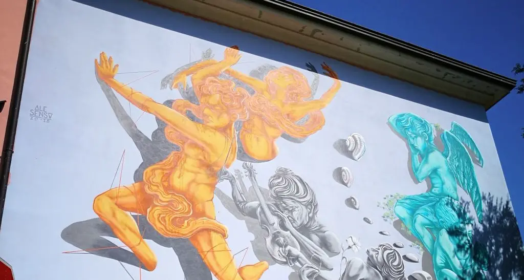 Murales al posto del muro grigio: Chizzola ha un'opera d'arte unica