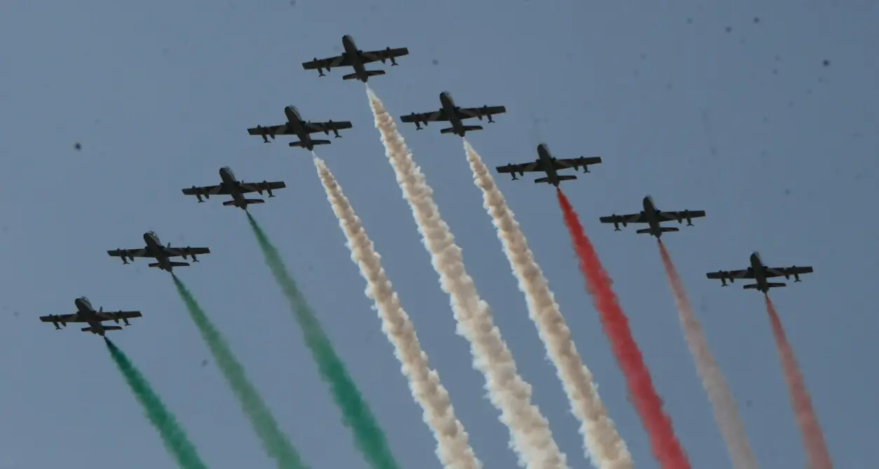 Oggi le Frecce Tricolori doppio passaggio su Trento fra le 10,20 e le 10,30