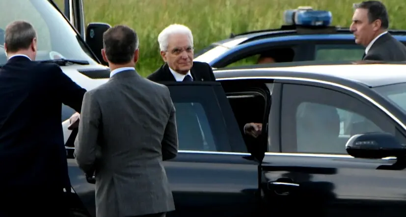 Il presidente Sergio Mattarella è arrivato a Trento per l'Adunata