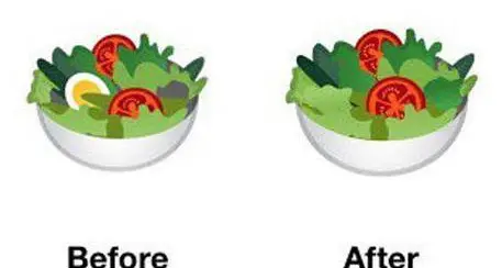 Google diventa vegano Toglie uovo da emoji insalata