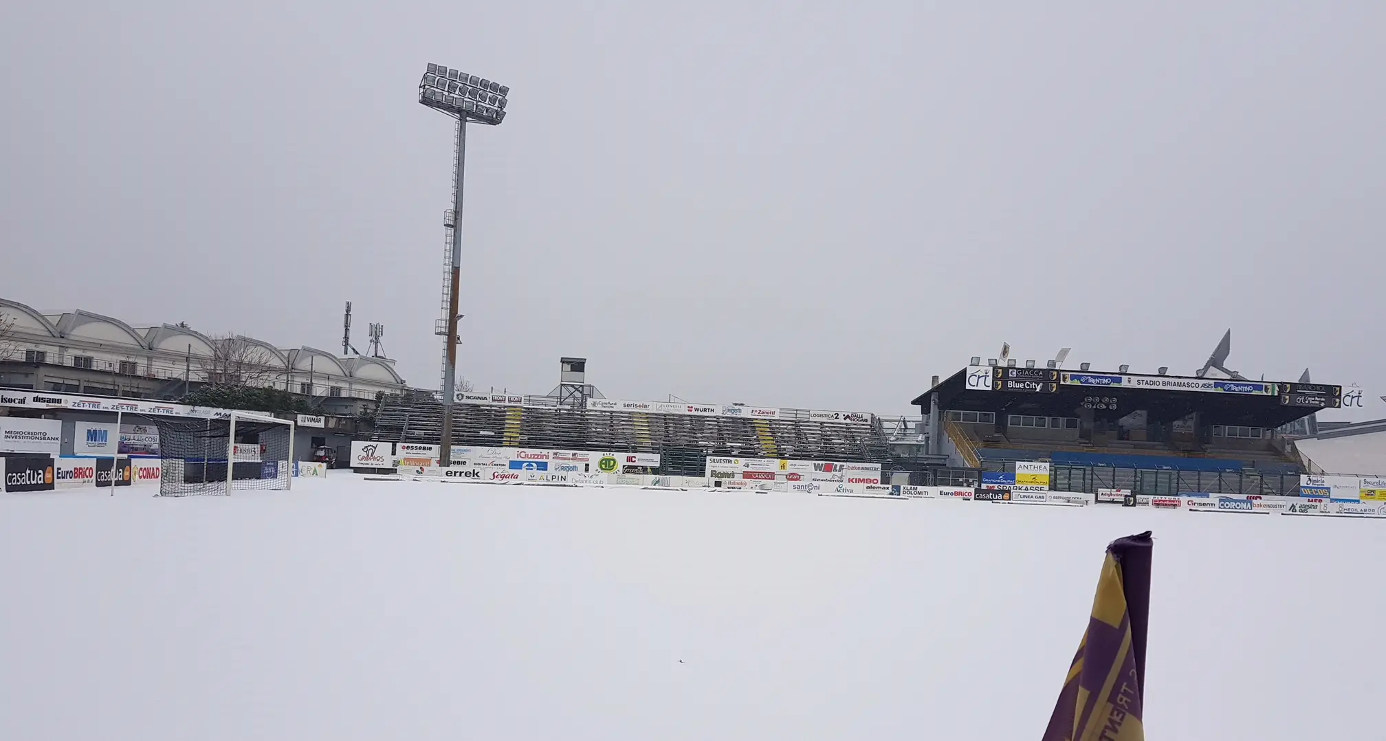 Calcio, per la neve è saltato il match Darfo Boario-Trento
