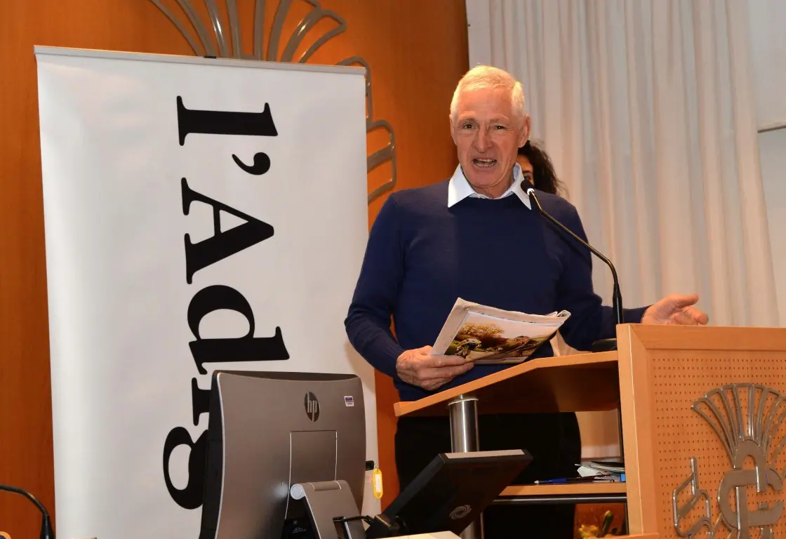 L'Adige SPORT Presentazione Magazine ciclismo Trentino 23-03-2018 Trento FRANCESCO MOSER alla presentazione Copyright foto Remo Mosna